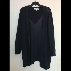 Michael Kors Navy Hooded Cardigan